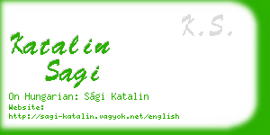 katalin sagi business card