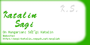 katalin sagi business card